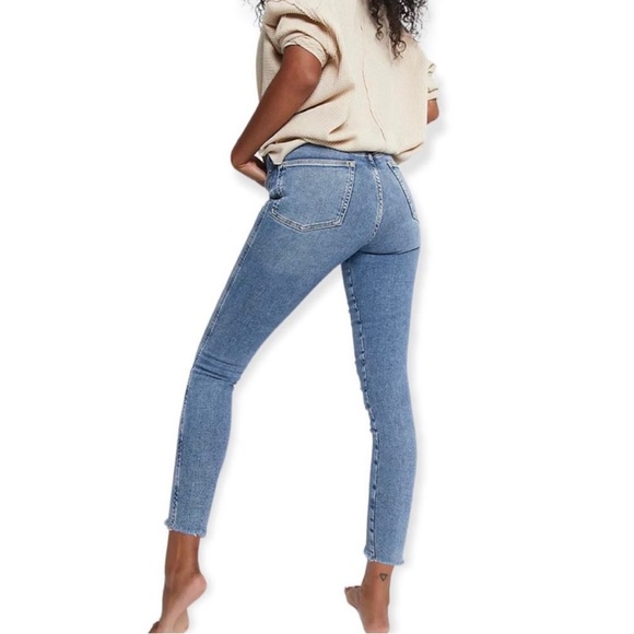 Free People High Rise Raw Hem Jeans - Picture 3 of 14